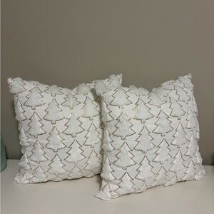 White and Gold Tree Pillow Cases